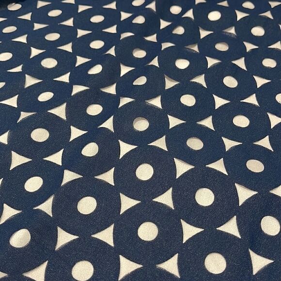 𝅺eshakti Navy And Tan Circle Cut Out Sleeveless Fly Away Top Sz 2X-20W - Picture 10 of 14